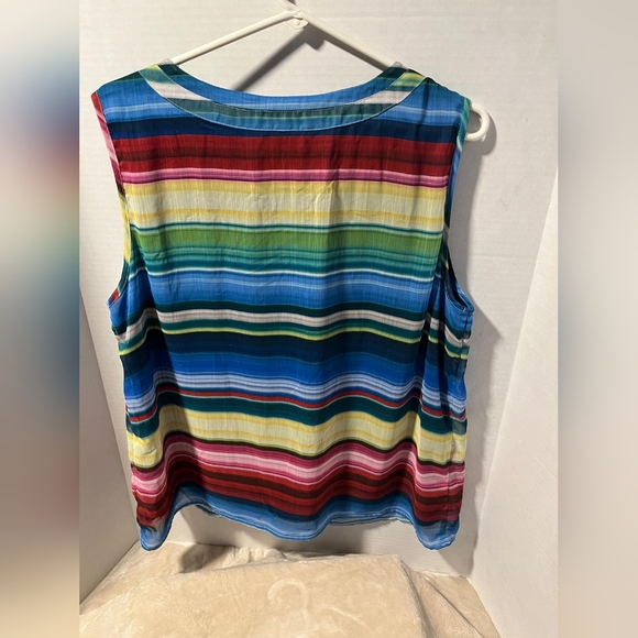CJ Banks Colorful Summer Breeze Tank Top, Size 1X - Flawless Condition EVC - Picture 5 of 7